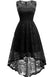 Vintage 1950er Jahre Schwarzes Spitzenkleid