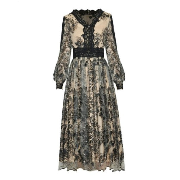 Böhmisches Spitzen-Vintage-Kleid