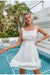 Weißes Retro-Spitzenkleid