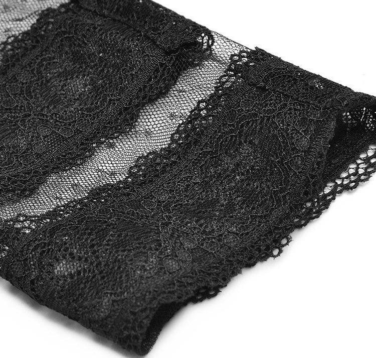 Langärmliges Spitzen-Vintage-Kleid