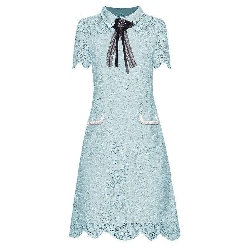 Vintage-Kleid aus türkisfarbener Spitze