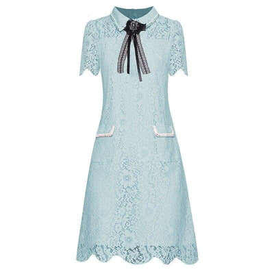 Vintage-Kleid aus türkisfarbener Spitze