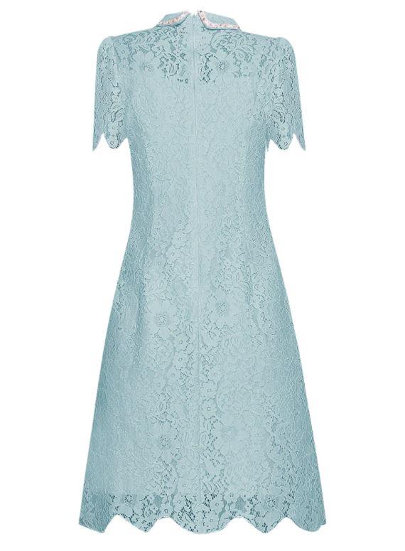 Vintage-Kleid aus türkisfarbener Spitze