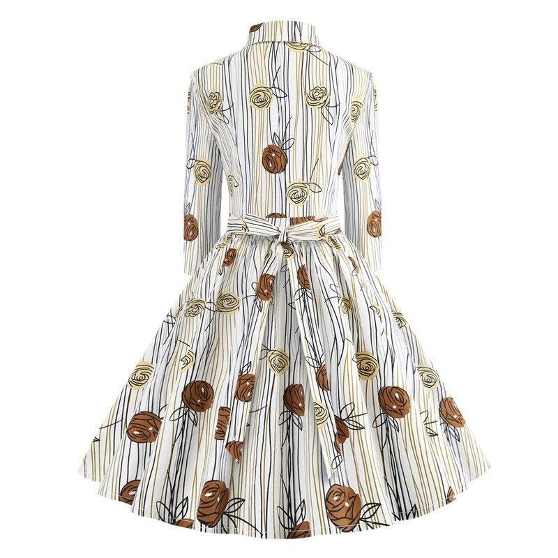 Vintage-Kleid mit langen Ärmeln