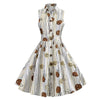 Ärmelloses Vintage-Kleid mit Zeichnung