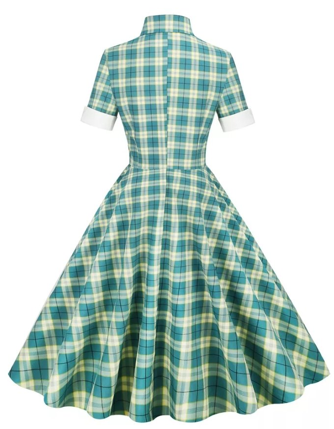 Schottland Vintage Kleid Grün