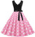 Rosa Vintage-Kleid für Damen