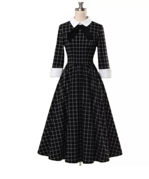 Formales Vintage-Herbstkleid