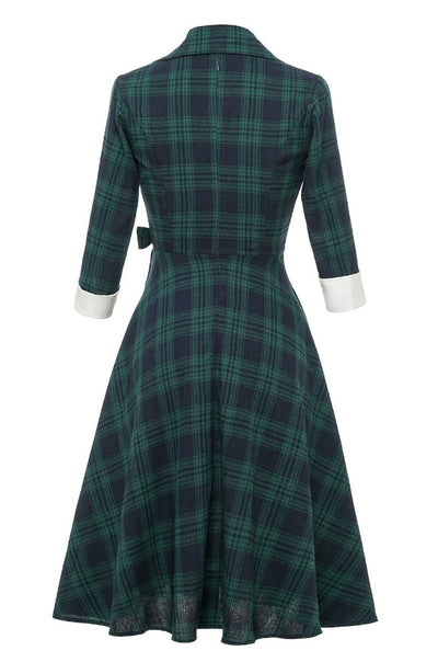 Vintage Pelzkleid Grün