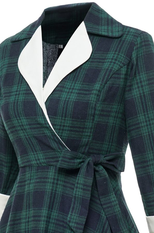 Vintage Pelzkleid Grün