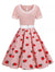 Erdbeer-Vintage-Kleid
