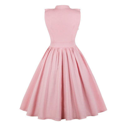 Rosa Plus Size Froufrou Vintage Kleid
