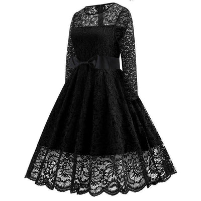 Vintage Schwarzes Galakleid