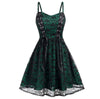 Vintage Gothic Kleid Grün
