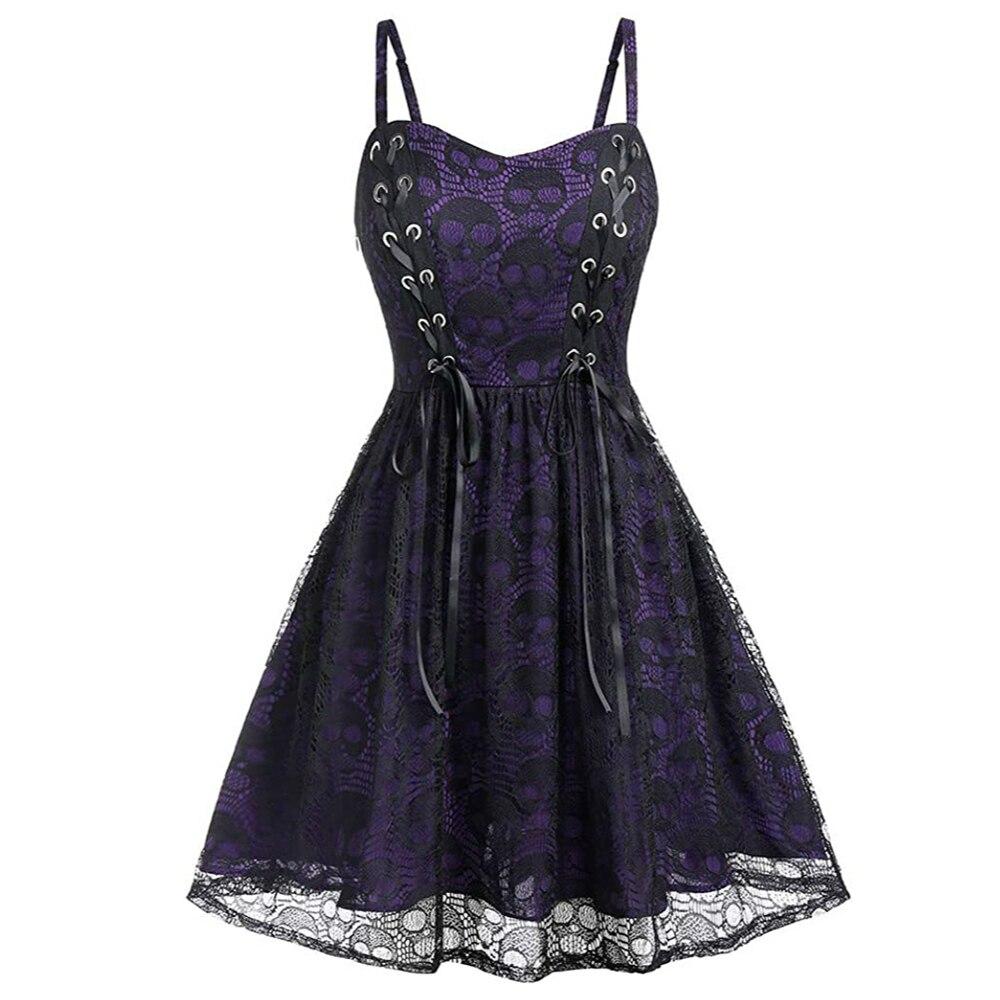 Lila Gothic Vintage Kleid