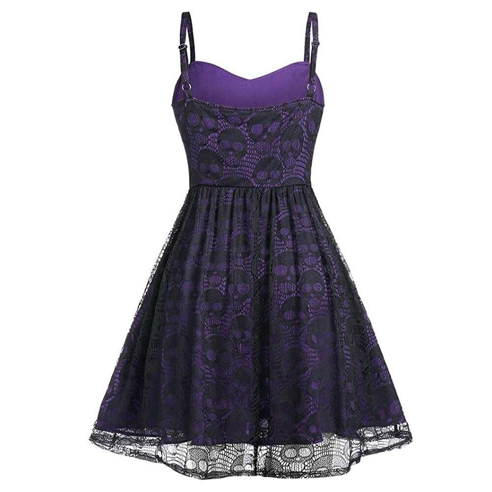 Lila Gothic Vintage Kleid