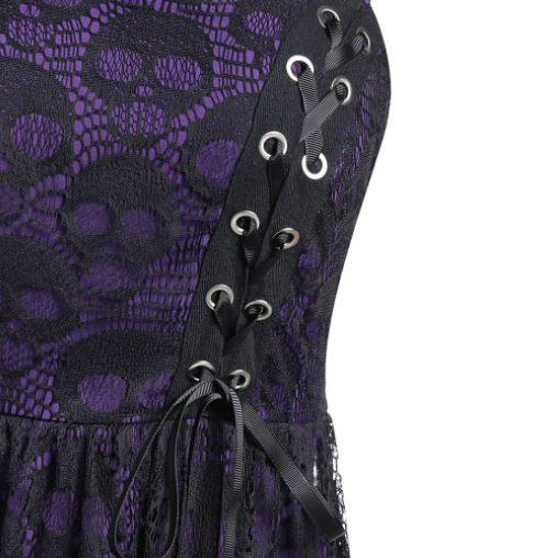 Lila Gothic Vintage Kleid