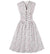 Großes Vintage-Kleid aus den 50er Jahren mit weißen Blumen