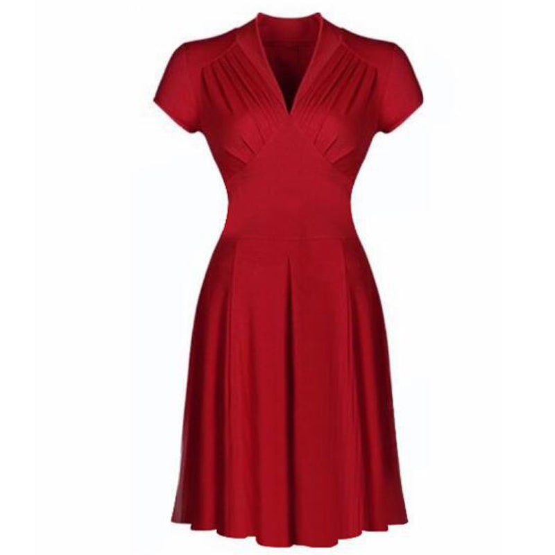 Rotes Plus Size 50er Vintage Kleid