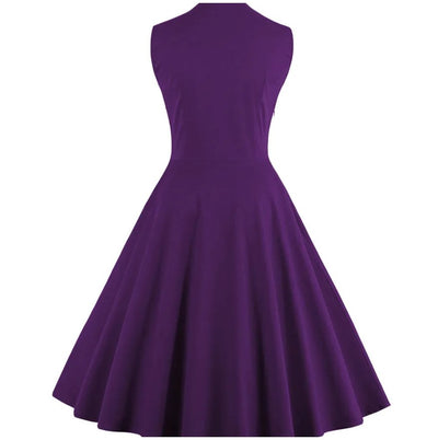 Lila 60er Plus Size Vintage Kleid