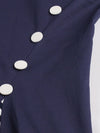 Plus Size 1950er Vintage Kleid Blau