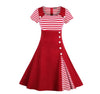 Rotes Plus Size 1950er Vintage Kleid