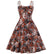 Kaffeeweißes Vintage-Kleid in Übergröße
