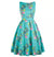 Birds Blue Plus Size Vintage Kleid