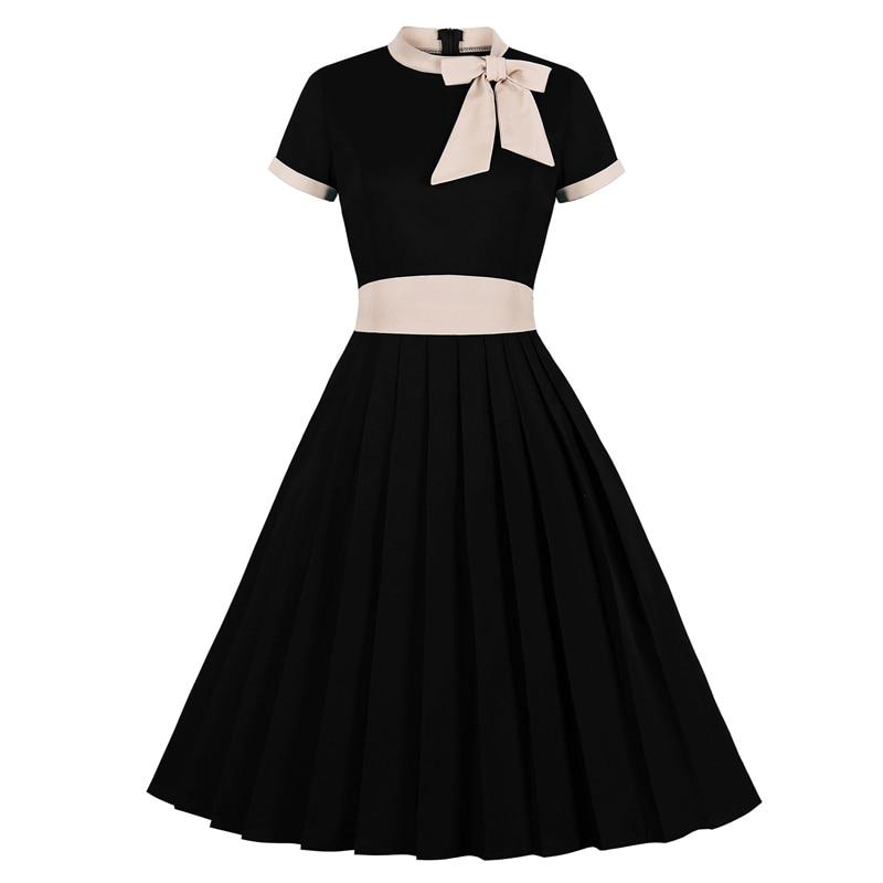 Schickes Vintage-Kleid in Übergröße in Schwarz