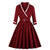 Rotes Vintage-Kleid mit V-Ausschnitt in Übergröße