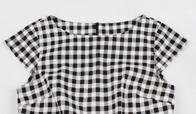 Gingham-Kleid aus den 1960er Jahren