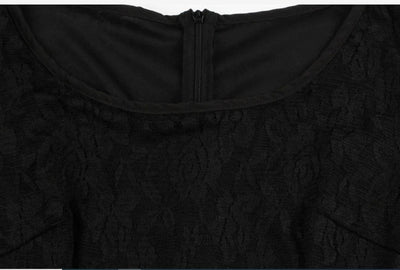 Vintage-Kleid aus schwarzer Spitze in Übergröße