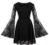 Vintage-Kleid aus schwarzer Spitze in Übergröße