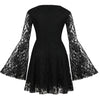 Vintage-Kleid aus schwarzer Spitze in Übergröße
