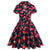 Erdbeer-Plus-Size-Vintage-Kleid