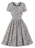 Weißes Vintage-Kleid mit hoher Taille in Übergröße