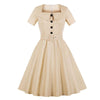 Audrey Hepburn 60er Jahre Kleid Beige