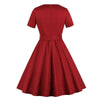 Audrey Hepburn 60er-Jahre-Kleid Burgunderrot