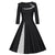 Schwarzes Winter-Vintage-Kleid in Übergröße