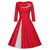 Rotes Winter-Vintage-Kleid in Übergröße