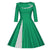 Grünes Winter-Vintage-Kleid in Übergröße