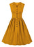 Gelbes Vintage-Kleid in Übergröße