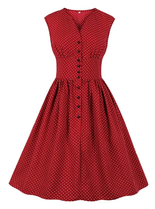 Vintage-Kleid mit Buchstaben in Übergröße