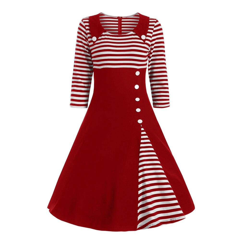 Rotes 60er-Jahre-Kleid