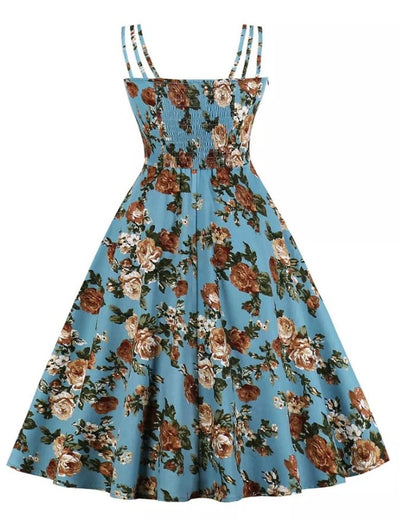 Sommer-Natur-Vintage-Kleid in Übergröße
