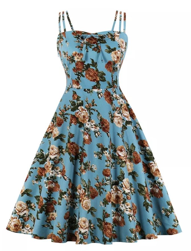 Sommer-Natur-Vintage-Kleid in Übergröße