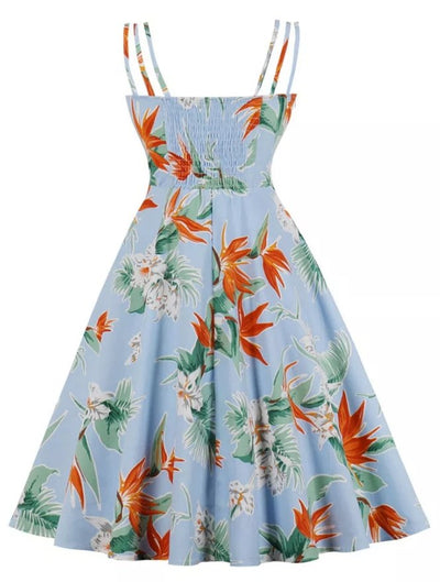 Gänseblümchen Natur Plus Size Vintage Kleid