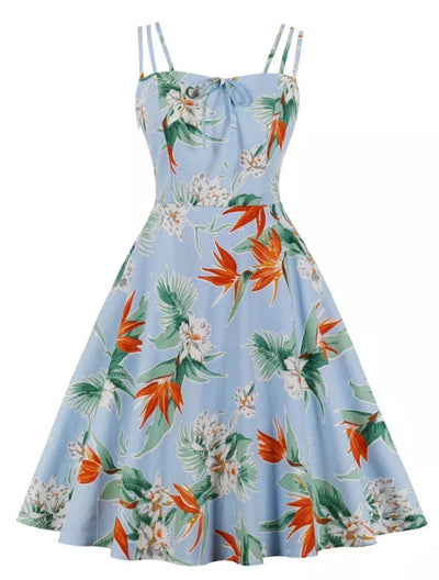 Gänseblümchen Natur Plus Size Vintage Kleid