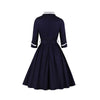 Plus Size Blaues 50er-Jahre-Kleid