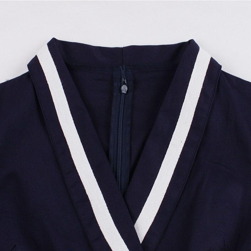 Plus Size Blaues 50er-Jahre-Kleid